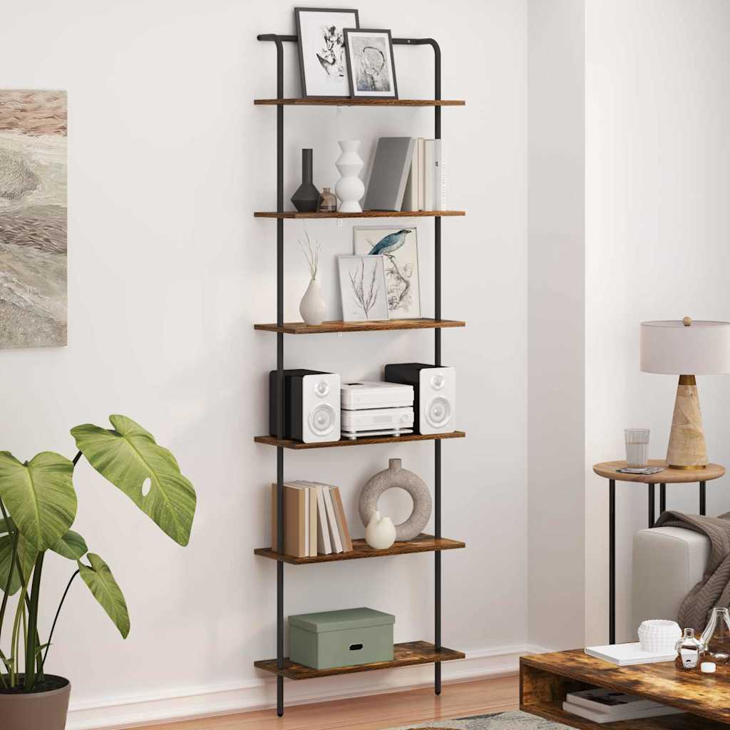 Bücherregal Geräucherte Eiche 60 x 24 x 203 cm Holzwerkstoff
