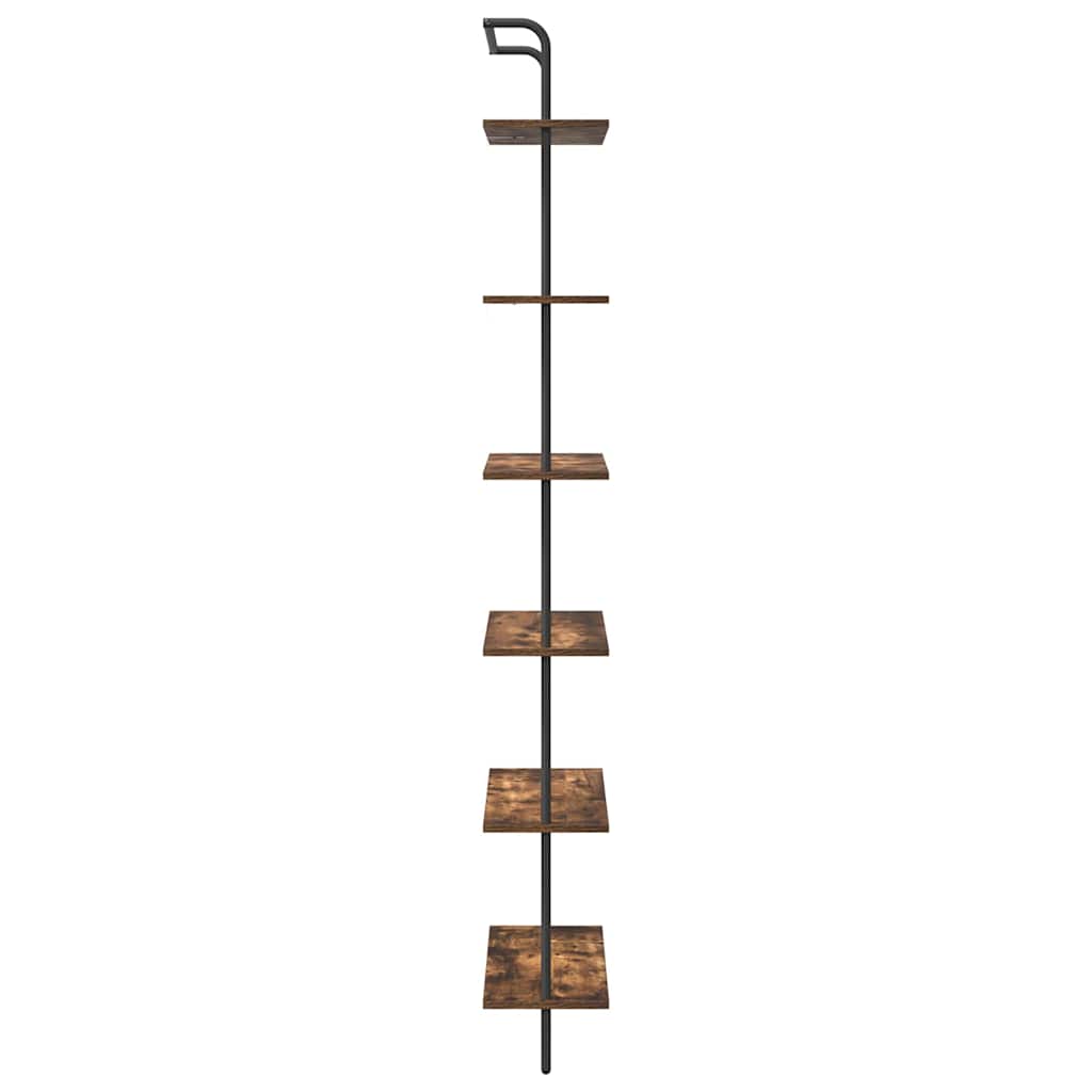 Bücherregal Geräucherte Eiche 60 x 24 x 203 cm Holzwerkstoff