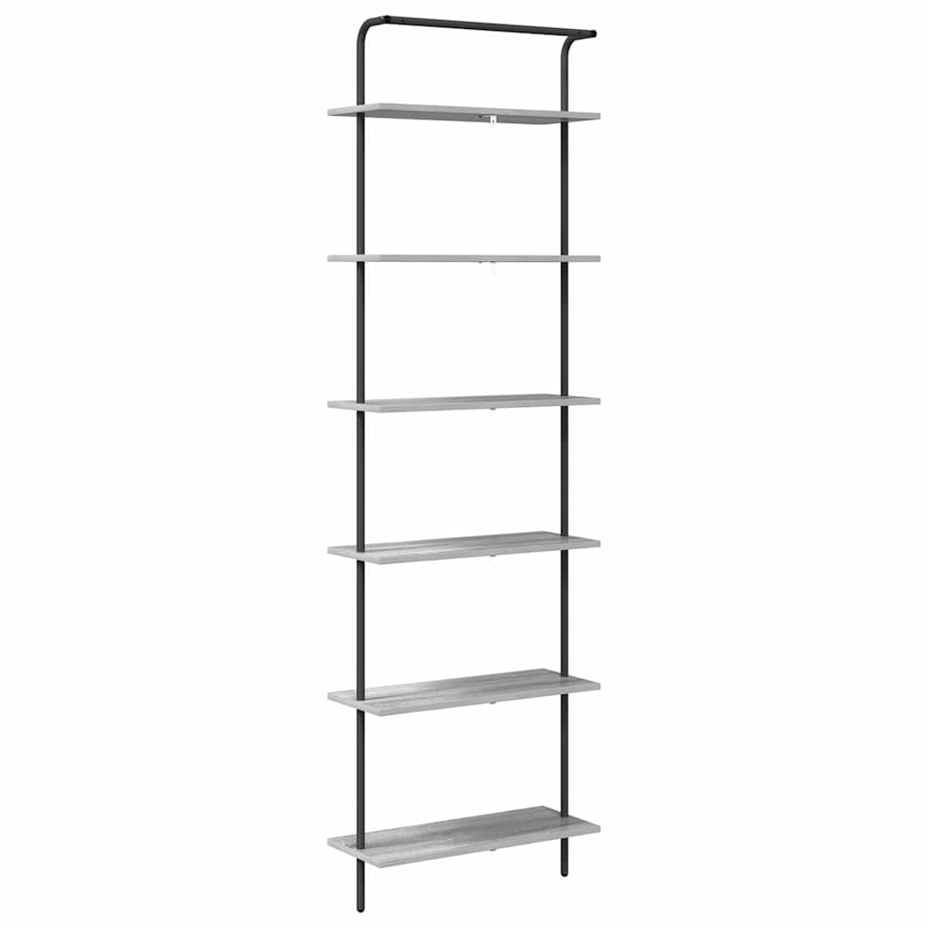 Bücherregal Graues Sonoma 60 x 24 x 203 cm Holzwerkstoff