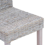 Esszimmerstuhl 2 pcs Kubu-Rattan und Massivholz aus Mahagoni