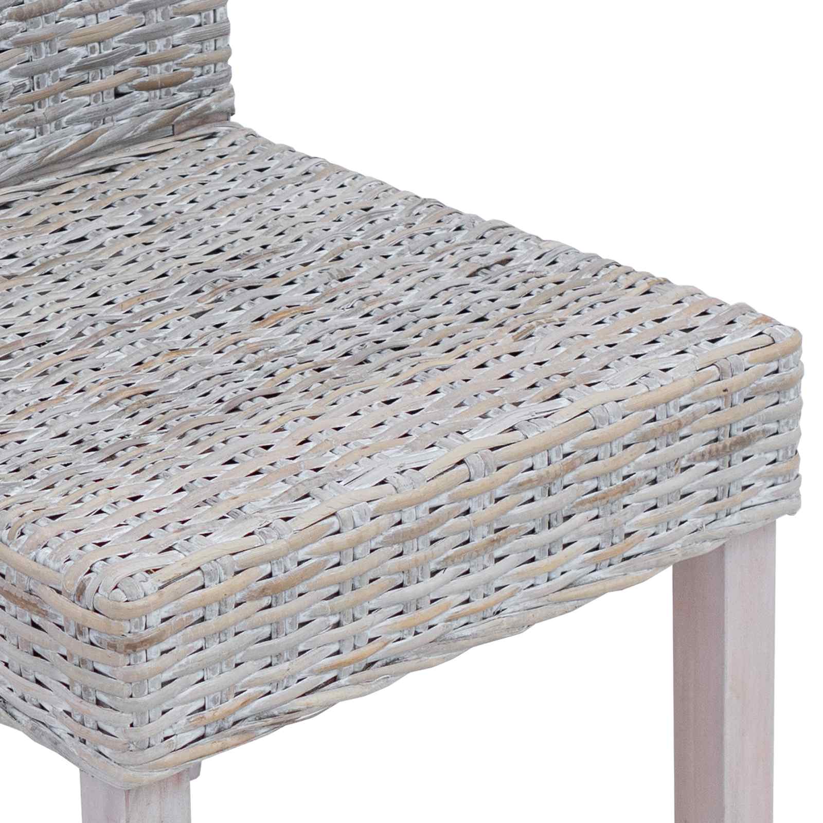 Esszimmerstuhl 2 pcs Kubu-Rattan und Massivholz aus Mahagoni