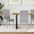 Esszimmerstuhl 2 pcs Kubu-Rattan und Massivholz aus Mahagoni