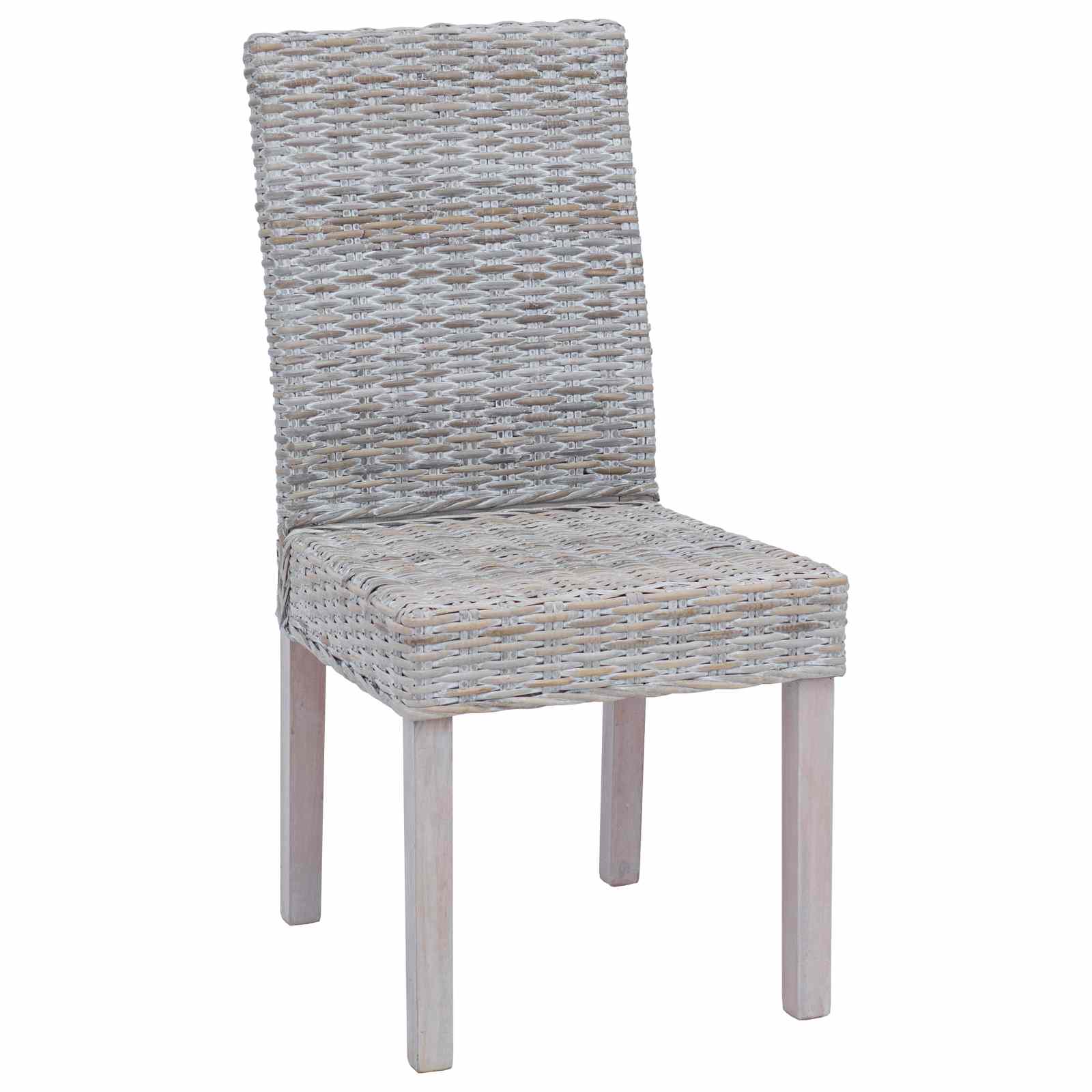Esszimmerstuhl 2 pcs Kubu-Rattan und Massivholz aus Mahagoni