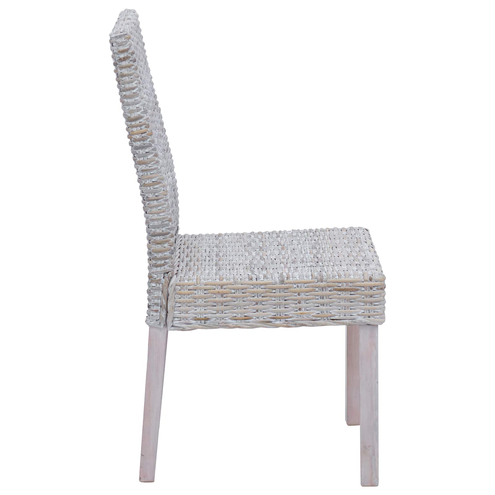 Esszimmerstuhl 2 pcs Kubu-Rattan und Massivholz aus Mahagoni