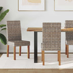 Esszimmerstuhl 2 pcs Kubu-Rattan und Massivholz aus Mahagoni