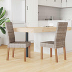Esszimmerstuhl 2 pcs Kubu-Rattan und Massivholz aus Mahagoni