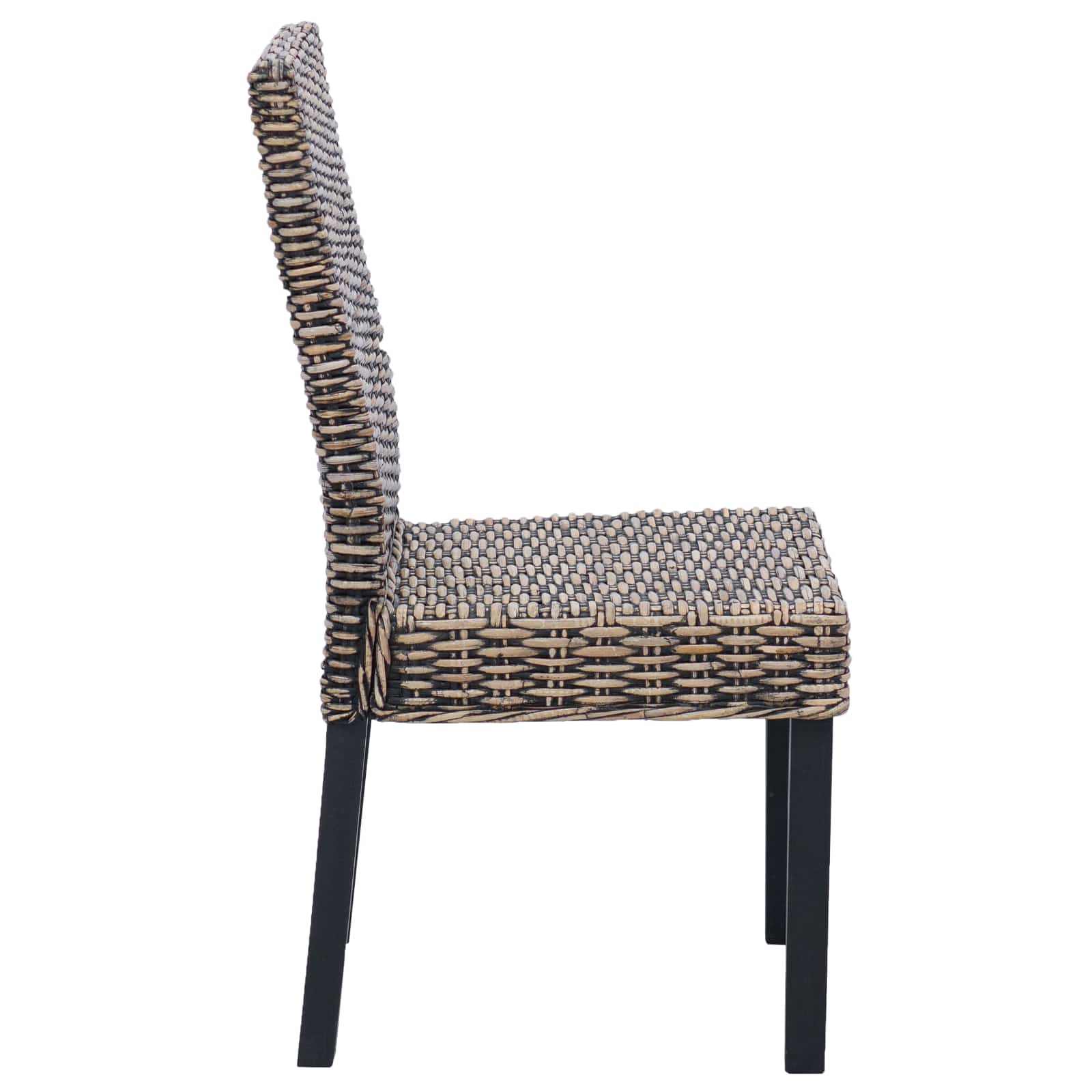 Esszimmerstuhl 2 pcs Kubu-Rattan und Massivholz aus Mahagoni