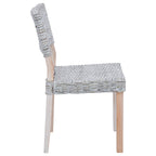 Esszimmerstuhl 2 pcs Kubu Rattan Weiß gewaschen 46 x 55 x 84 cm
