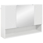 Badezimmermöbel-Set mit Regal 2 pcs Weiß Sperrholz und Metall