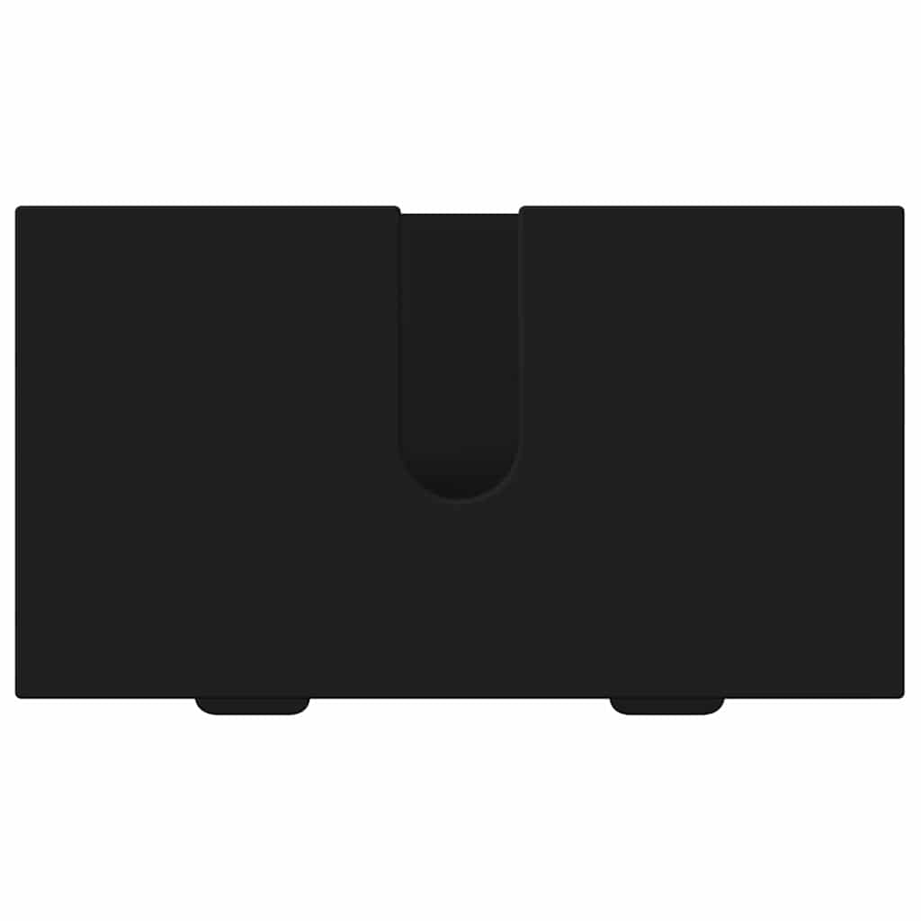 Badezimmermöbel-Set mit Tür 2 pcs Schwarz Sperrholz und Metall