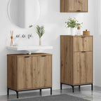 Badezimmermöbel-Set 2 pcs Artisan-Eiche Sperrholz und Metall