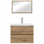 Badezimmermöbel-Set 3 pcs Artisan-Eiche Holzwerkstoff