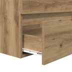 Badezimmermöbel-Set 2 pcs Artisan-Eiche und Weiß Holzwerkstoff