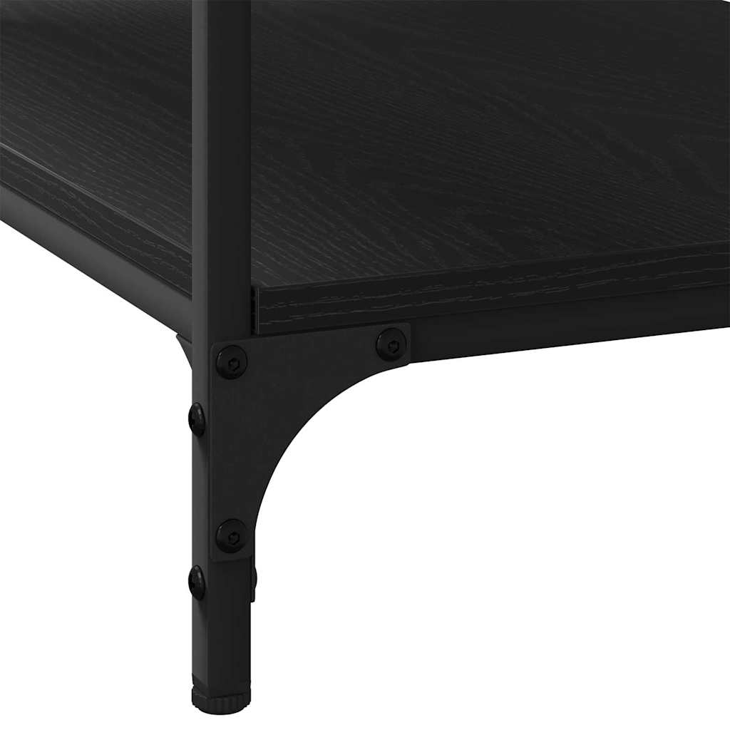 Couchtisch Schwarz Eichen-Optik 82 x 50 x 40 cm Holzwerkstoff