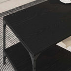 Couchtisch Schwarz Eichen-Optik 82 x 50 x 40 cm Holzwerkstoff