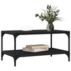 Couchtisch Schwarz Eichen-Optik 82 x 50 x 40 cm Holzwerkstoff
