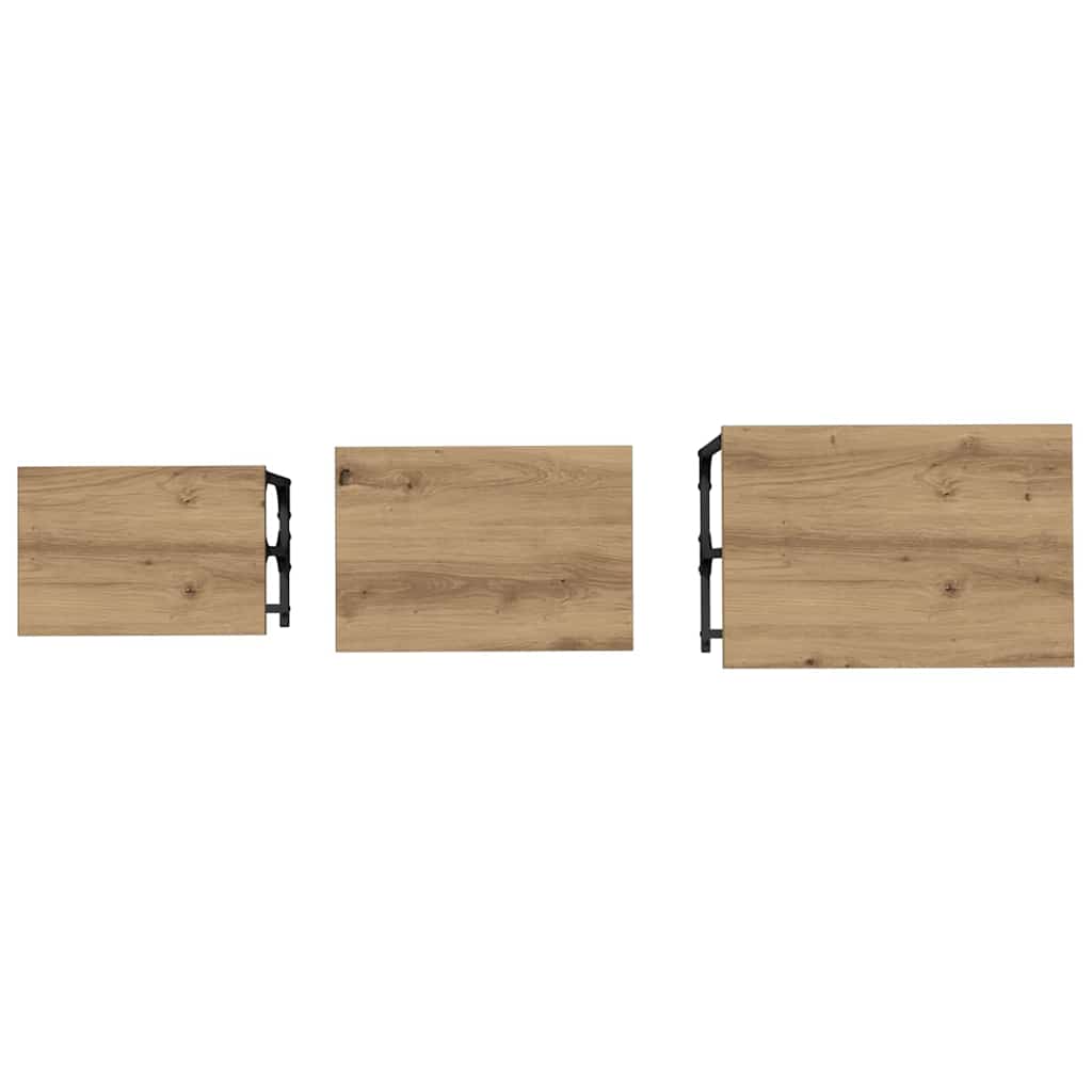 Nesting Couchtisch 3 pcs Artisan-Eiche Holzwerkstoff