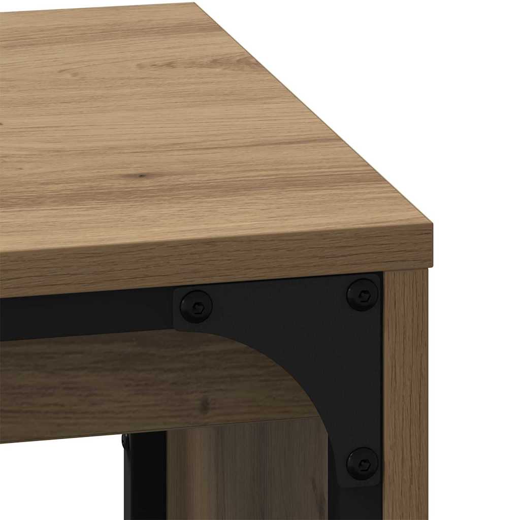 Couchtisch 3 pcs Artisan-Eiche Holzwerkstoff