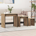 Couchtisch 3 pcs Artisan-Eiche Holzwerkstoff