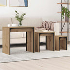 Couchtisch 3 pcs Artisan-Eiche Holzwerkstoff