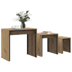 Couchtisch 3 pcs Artisan-Eiche Holzwerkstoff