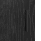 Waschbeckenschrank mit Tür Schwarz Eichen-Optik 65 x 33 x 60 cm