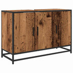 Badezimmerschrank mit Tür Altholz 90 x 33 x 60 cm Holzwerkstoff