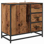 Badezimmerschrank mit Tür Altholz 65 x 33 x 60 cm Holzwerkstoff