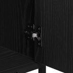 Badezimmerschrank mit Tür Schwarz Eichen-Optik 65 x 33 x 60 cm