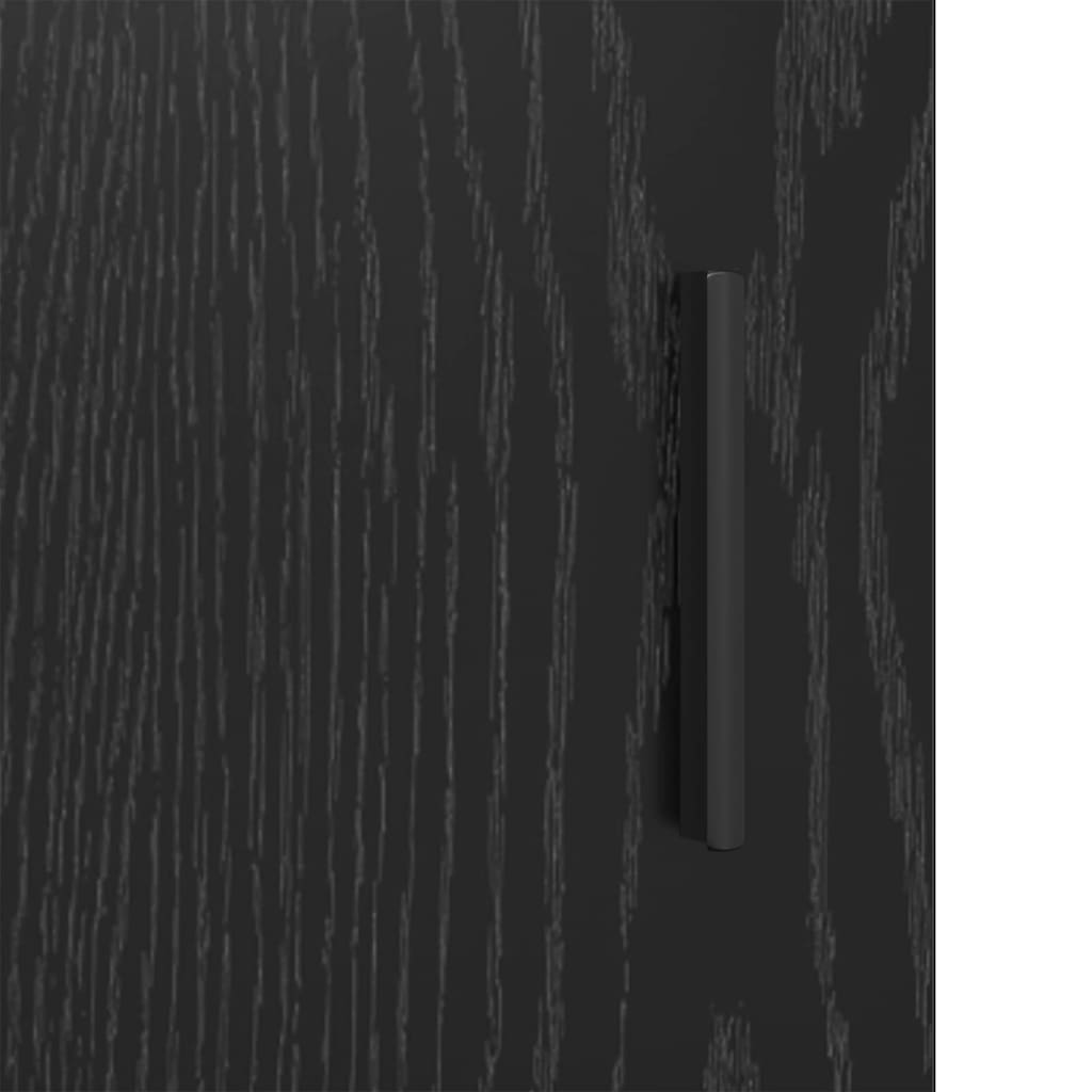 Badezimmerschrank mit Tür Schwarz Eichen-Optik 65 x 33 x 60 cm