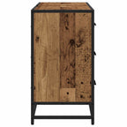 Badezimmerschrank mit Tür Altholz 80 x 33 x 60 cm Holzwerkstoff