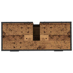 Badezimmerschrank mit Tür Altholz 80 x 33 x 60 cm Holzwerkstoff