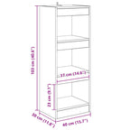 Bücherregal Braun 40 x 30 x 103 cm Holzwerkstoff