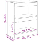Bücherregal Altholz 60 x 30 x 72 cm Holzwerkstoff