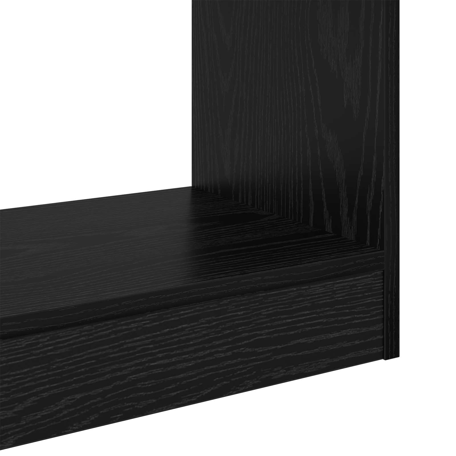 Bücherregal Schwarz Eichen-Optik 60 x 30 x 72 cm Holzwerkstoff