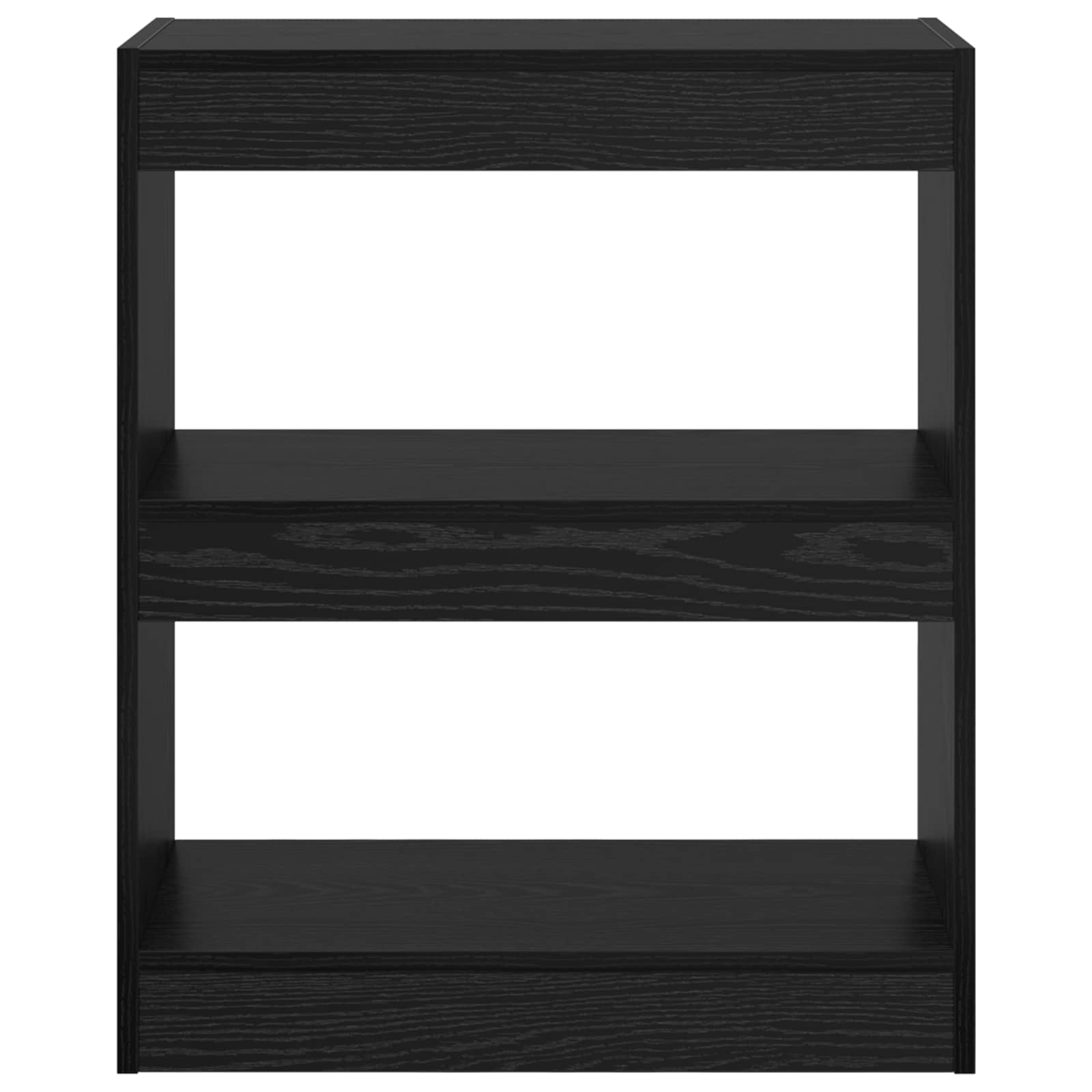 Bücherregal Schwarz Eichen-Optik 60 x 30 x 72 cm Holzwerkstoff
