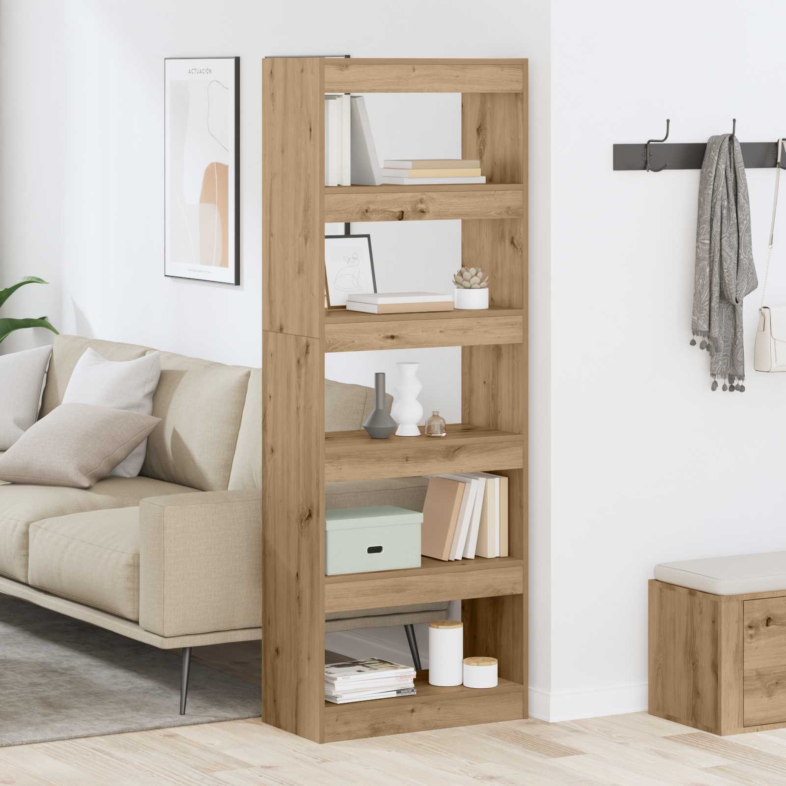 Bücherregal Artisan-Eiche 60 x 30 x 166 cm Holzwerkstoff