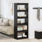 Bücherregal Schwarz Eichen-Optik 60 x 30 x 166 cm Holzwerkstoff