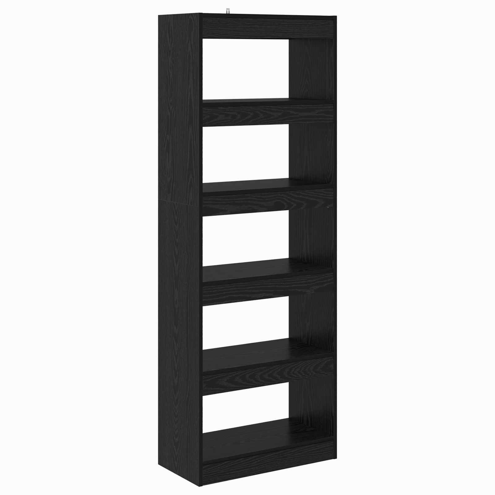 Bücherregal Schwarz Eichen-Optik 60 x 30 x 166 cm Holzwerkstoff