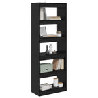 Bücherregal Schwarz Eichen-Optik 60 x 30 x 166 cm Holzwerkstoff
