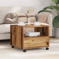Couchtisch mit Schubladen Altholz 55 x 55 x 45 cm Holzwerkstoff