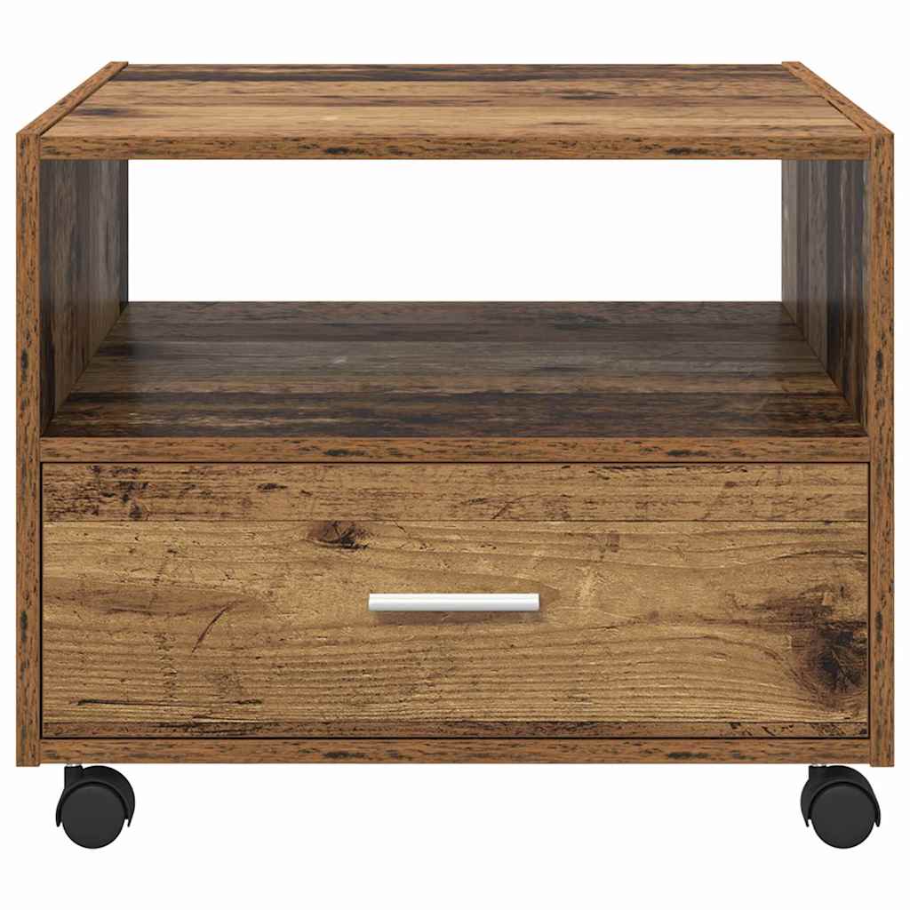 Couchtisch mit Schubladen Altholz 55 x 55 x 45 cm Holzwerkstoff