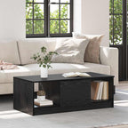 Couchtisch Schwarz Eichen-Optik 102 x 50 x 36cm Holzwerkstoff