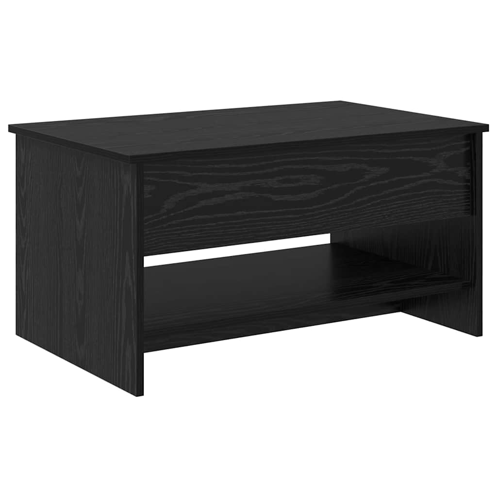 Couchtisch Schwarz Eichen-Optik 80 x 50,5 x 41,5 cm