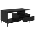 Couchtisch Schwarz Eichen-Optik 90 x 49 x 45 cm Holzwerkstoff