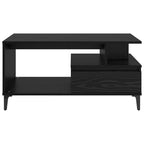 Couchtisch Schwarz Eichen-Optik 90 x 49 x 45 cm Holzwerkstoff