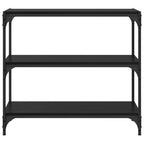 Bücherregal Schwarz Eichen-Optik 80 x 33 x 70,5 cm