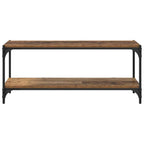 TV-Schränk Altholz 100x33x41cm Verbundholz und Eisen