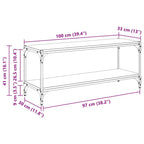 TV-Schränk Altholz 100x33x41cm Verbundholz und Eisen