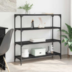 Bücherregal Schwarz Eichen-Optik 100 x 33 x 100 cm